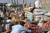 Afghanistan - Herat - vegetables sold in front of the citadel - photo by E.Andersen