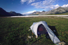 Brooks range, Alaska: National wildlife refuge - bivouac in the bed of Chandalar river - photo by E.Petitalot