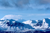 Alaska - Anchorage / ANC: mountain view - Chugach Mountains and orographic clouds - skyline - photo by F.Rigaud