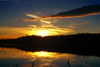 Brooks range, Alaska: sunset on the Kobuk river - photo by E.Petitalot