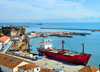 Algeria / Algrie - Bejaia / Bougie / Bgayet - Kabylie: harbour and Sidi Abdelkader fort - the Labici-B, an 82-metre freighter | Front de mer - port au pied du Fort Sidi Abdelkader - navire cargo polyvalent Labici-B - photo by M.Torres