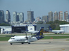 Argentina - Buenos Aires - Airplanes waiting at Aeroparque Jorge Newbery - CX-PUC - Pluna  Arospatiale ATR-42-320 - aircraft - airport scene - images of South America by M.Bergsma