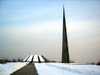 Armenia - Yerevan: Armenian genocide memorial over Tsitsernakaberd hill (swallow's forest) - architects Artur Tarkhanyan and Sashur Kalashyan and artist Ovannes Khachatryan - photo by S.Hovakimyan