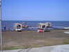 Azerbaijan - Nabran (Khachmas rayon - NE Azerbaijan): beach at Malibu pool complex - Caspian sea - photo by F.MacLachlan)