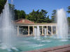 Ganca / Ganja - Azerbaijan: pergola and fountain in the city centre - photo by F.MacLachlan