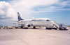 Azores - Ponta Delgada: Pope John Paul II airport - SATA airlines Boeing 737 / aeroporto Joo Paulo II - Boeing 737 da SATA internacional - photo by M.Durruti