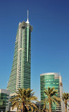 Manama, Bahrain: Bahrain Financial Harbour towers - BFH - Commercial East tower and GB Corp tower, aka BIIC building (Bahrain International Insurance Centre) - photo by M.Torres