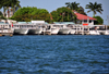 Belize City, Belize: idle tour boats - Belize City Tourism Village - photo by M.Torres