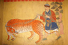 Bhutan - tiger - painting, inside the Trongsa Dzong - photo by A.Ferrari