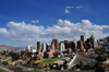 La Paz, Bolivia: Sopocachi skyline - Parque Urbano Central - Avenida del Poeta - Jaime Laredo open air theatre - Americas bridge - photo by M.Torres