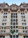 So Paulo, Brazil: old court building - cornice crowned by two semi-domes - Art Dco style - First Court of Civil Jurisdiction / Primeiro Tribunal da Alada Civil - architect Felisberto Ranzini, of the Ramos de Azevedo bureau - opened in 1937 as the Stock Exchange headquarters; later it housed the State Agriculture Bureau - Ptio do Colgio square - photo by M.Torres