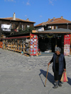 Nesebar / Nesebur: woman with cane (photo by J.Kaman)