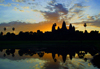 Angkor, Cambodia / Cambodge: Anglor Wat - sunrise - first described to the West by Portuguese monk Antonio da Magdalena - Unesco world heritage site - photo by Rod Eime