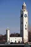 Montreal, Quebec, Canada: Tour de l'Horloge / Sailors' Memorial Tower - designed by the engineer F. W. Cowie - the corner stone was laid by Edward, Prince of Wales - clock driven by pendulums, built by Gillett and Johnson of Croydon - Quai de l'Horloge - Vieux-Port - photo by M.Torres