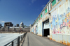 Montreal, Quebec, Canada: Hangar numro 16 - graffiti and Bonsecours Market - Quai de l'Horloge - Vieux-Port - photo by M.Torres