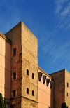 Barcelona, Catalonia: ancient Roman walls on Plaa Nova, Barri Gtic, Gothic Quarter - photo by M.Torres