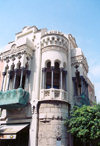 Ceuta: House of the Dragons on Calle Camoens / Casa dos Drages - rua Cames / Casa de Los Dragones, arquitecto valenciano Cortina Prez - edificio historicista - esquina de la calle Camoens con calle Milln Astray - photo by M.Torres