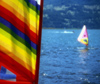 Araucana Region, Chile - Pucn: windsurfers in Lake Villarica - photo by Y.Baby