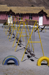 Putre, Arica and Parinacota region, Chile: Chilean school with swings in the Aymara village of Putre - Northern Chile - photo by C.Lovell