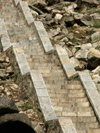 China - Mt Taishan: some of the 6,666 stone steps - Unesco World Heritage site (photo by G.Friedman)