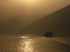 210 China - Chongqing municipality - Yangtze / Chang Jiang River: boat at sunset (photo by M.Samper)