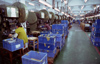 Dongguan, Guangdong province, China: Chinese factory workers - line of machines - photo by B.Henry