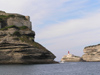 Corsica  - Bonifacio: harbour entrance (photo by J.Kaman)