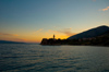 Croatia - Brac island - Bol: church at sunset - photo by P.Gustafson