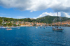 Croatia - Hvar island - Hvar / Lesina: city and harbour seen from the sea - photo by P.Gustafson