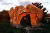 Paphos, Cyprus: red rock - sunset at the tomb of the kings - photo by A.Ferrari