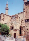 North Cyprus - Nicosia / NIC / Lefkosa: Cathedral with minarets?! - Selimiye Mosque, former Cathedral of St. Sophie (photo by Miguel Torres)