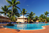 Ro San Juan, Mara Trinidad Snchez province, Dominican republic: pool surrounded by coconut trees, at an all-inclusive hotel - photo by M.Torres