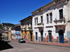 Quito, Ecuador: going down along Calle Francisco Caldas - old buildings of the Centro Historico - photo by M.Torres