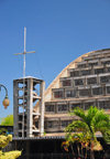 San Salvador, El Salvador, Central America: church of the Rosary - Iglesia El Rosario - modern architecture - Parque Libertad - photo by M.Torres