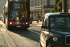 London: taxi and doubledecker bus - Stagecoach, bus nr 15 - the Strand (photo by K.White)