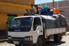 Gondar, Amhara Region, Ethiopia: truck with passengers over the cargo - photo by M.Torres