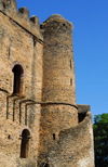 Gondar, Amhara Region, Ethiopia: Royal Enclosure - Iyasu palace - tower with spiral stairs - photo by M.Torres