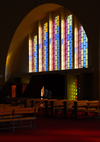 Axum - Mehakelegnaw Zone, Tigray Region: Church of St Mary of Zion - light and pews - photo by M.Torres