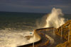 Donostia-San Sebastin, Gipuzkoa province, Euskadi:the waves crash against Paseo Nuevo - Berria Pasealekua - photo by J.Zurutuza