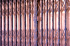 Le Havre, Seine-Maritime, Haute-Normandie, France: rusted steel security railings - empty shop - photo by A.Bartel