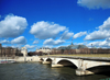 Paris, France: Pont des Invalides - Arch Bridge - the lowest bridge traversing the Seine in Paris, Champs-lyses, between Quai de New-York and Quai d'Orsay - engineers  Paul-Martin Lagalisserie and Jules Savarin - Grand Palais in the background - photo by M.Torres