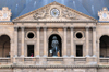 Paris, France: Htel national des Invalides - Court of Honour - Court d'honneur - statue of Napoleon by Emile Seure above the north entrance of the Cathedral of Saint-Louis des Invalides - Muse de l'Arme - Army Museum - statue de l'empereur - 7e arrondissement - photo by M.Torres