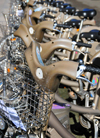 Paris, France: bikes at a Vlib station, the city's public bicycle sharing system - bikes are made by Mercier - photo by M.Torres