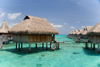 Papetoai, Moorea, French Polynesia: InterContinental Hotel - overwater bungalows - resort on a lagoon - photo by D.Smith