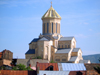 Georgia - Tbilisi: Sameba / Holy Trinity Cathedral - roof tops - Avlabari neighborhood - Elia Hill - photo by S.Hovakimyan