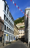 Gibraltar: view along Convent Place towards the ridge of the rock - photo by M.Torres