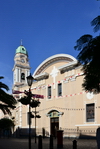 Gibraltar: Cathedral of Saint Mary the Crowned - facade and bell tower seen from Main Street - Roman Catholic Diocese of Gibraltar - photo by M.Torres