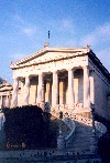 Greece - Athens / Atenas / ATH: the National Library - pediment - photo by M.Torres