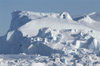 Greenland - Ilulissat / Jakobshavn - iceberg - Jakobshavn Glacier, part of the50 km long and 10 km broad Ilulissat Icefjord advancing 30m per day - where icebergs are born - photo by W.Allgower