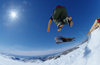 Greenland, Apussuit: snow skater playing on the glacier - photo by S.Egeberg